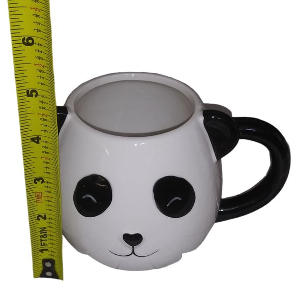 Panda Mug with Ears Eat Sleep and Be Cute Heart Nose Panda Coffee Tea Mug - Picture 7 of 14